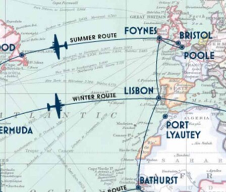 Flying Boat Transatlantic Flight Paths