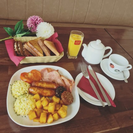 Enjoy breakfast with eggs and more near the Flying Boat Museum Foynes.