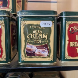 Tin, €11.25, on a Flying Boat Museum Foynes shop shelf.