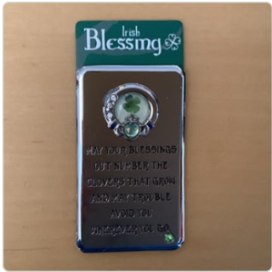 Clover Metal Magnet - Irish Blessing Claddagh